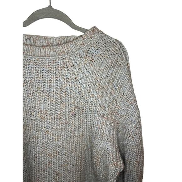 Point Sur Women’s Medium Long Sleeve Light Blue and Pink Wool Crew Neck Sweater - Picture 11 of 14